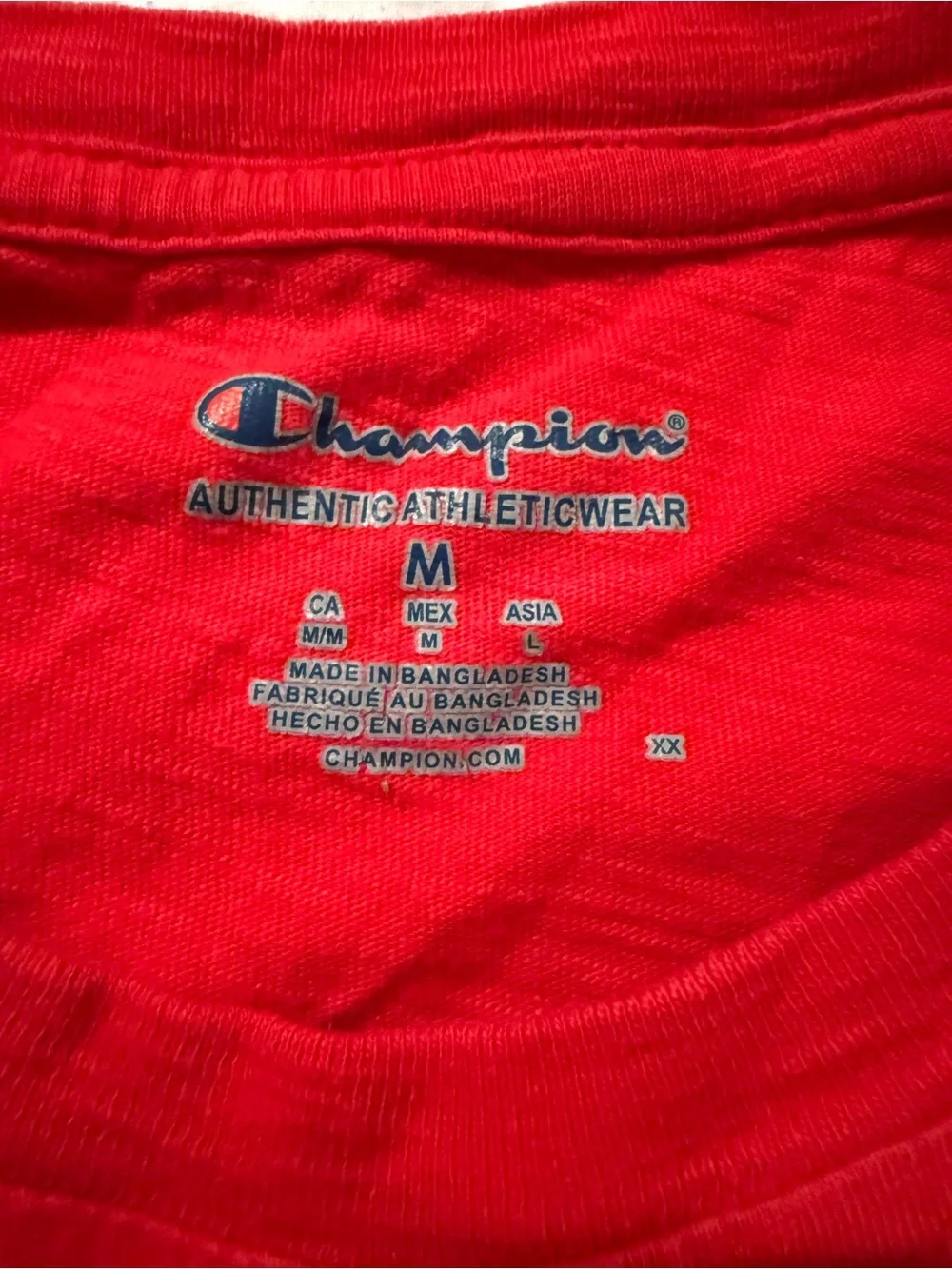 Champion Red Authentic Athleticwear Crewneck Tee - Picture 3 of 6